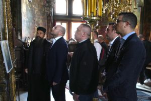 Министър Дилов бе част от българската делегация, която бе в Света гора за интронизацията на новия игумен на Зографския манастир